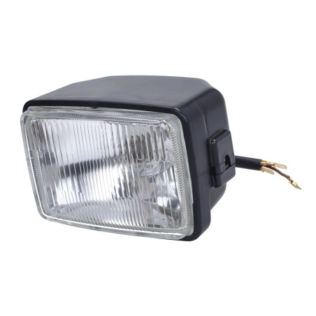 koplamp DMP vierkant model origineel 150mm zwart a3, sachs prima , Tomos A35, camino