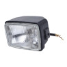 koplamp DMP vierkant model origineel 150mm zwart a3, sachs prima , Tomos A35, camino