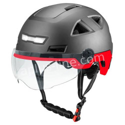 Vito E-Light Met Vizier Glans Zwart + Rood (Speed Pedelec)