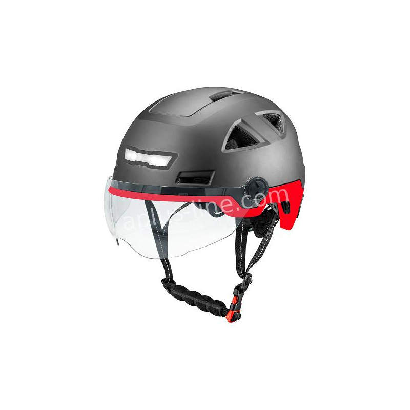 Vito E-Light Met Vizier Glans Zwart + Rood (Speed Pedelec)