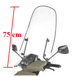 windscherm Peugeot origineel met bevestigingsset hoog 75cm helder viva va2008 pg530-viv-00l