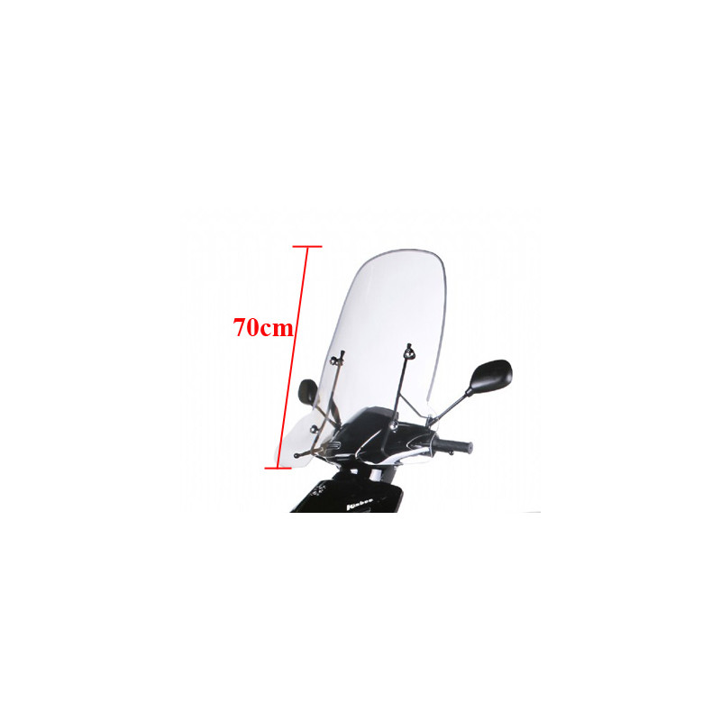 windscherm Peugeot origineel met bevestigingsset hoog 70cm helder kisbee 4t pg530-kis-p0l