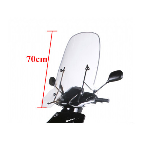 windshield Peugeot original with mounting set high 70cm clear kisbee 4t pg530-kis-p0l