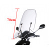 windshield Peugeot original with mounting set high 70cm clear kisbee 4t pg530-kis-p0l