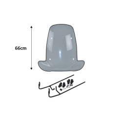 windscherm Peugeot origineel met bevestigingsset hoog o.t. 66cm smoke viva 745421