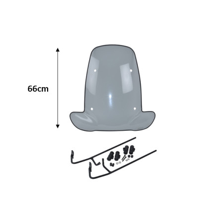 windscherm Peugeot origineel met bevestigingsset hoog o.t. 66cm smoke viva 745421