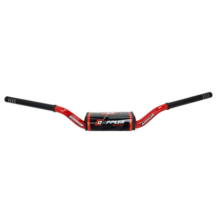 handlebar Doppler + steering pad D28.6mm - L775mm x H80mm black/red derbi, senda, sherco 497424
