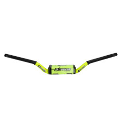 handlebar Doppler + steering pad black/yellow fluorine D28.6mm - L775mm x H80mm black/yellow derbi, senda, sherco 497426