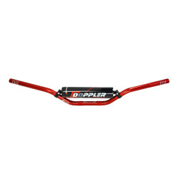 handlebar Doppler + steering pad Red D22.2 - L740 - H70mm red derbi, senda, gear moped, sherco 502007