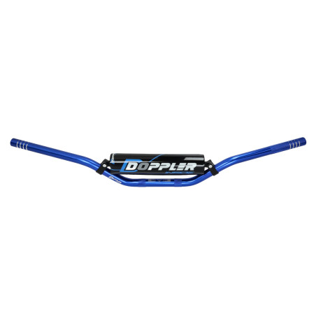 handlebar Doppler + steering pad black D22.2 - L740 - H70mm derbi, senda, gear moped, sherco 502009