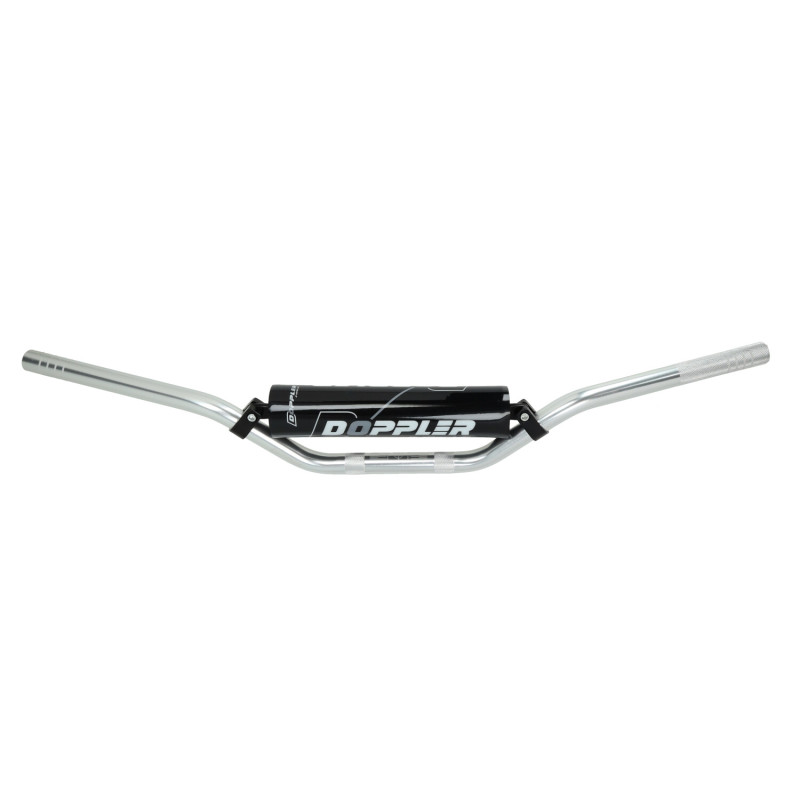 handlebar Doppler + steering pad aluminium Silver D22.2 - L740 - H70mm silver derbi, senda, gear moped, sherco 502006
