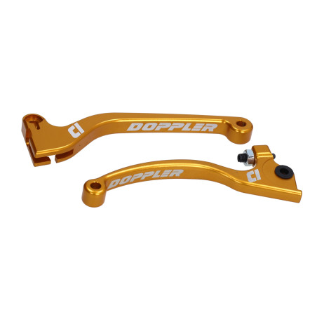 greepset Doppler rem + koppeling cnc AJP v.a 2004 2013 goud derbi, senda, rieju mrt, sherco 503859
