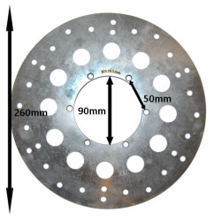 brake disc 6-holes 260x90x4 front 260mm gilera smt/r, senda, senda drd, senda x-treme, sr50, sx, gpr, rx
