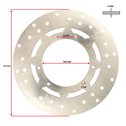 brake disc DMP 6-holes derbi front 240mm senda drd, senda ot