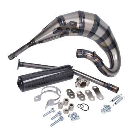 exhaust Yasuni left turn cross hm carbon senda drd, senda2006, derbi tub233tck
