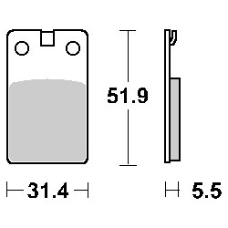brake pad set SBS front crosser, f12 ac, f15, Red rose, zundapp 132hf op op