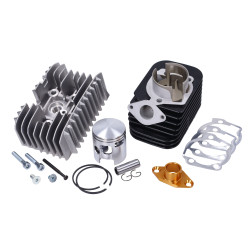 cylinder Pinasco + cylinder head pin 12 + Head 70cc 46mm Piston pin 12mm evoten booster 46mm citta, vespa, ciao, si 26028505