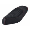 seat cover Regia RS Carbon Alcantara short model 1997–2002 black/red gilera, Gilera Runner 50/125/180