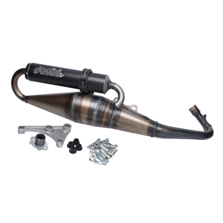 uitlaat polini team 4 blank/zwart sco piaggio 2t 200.0407