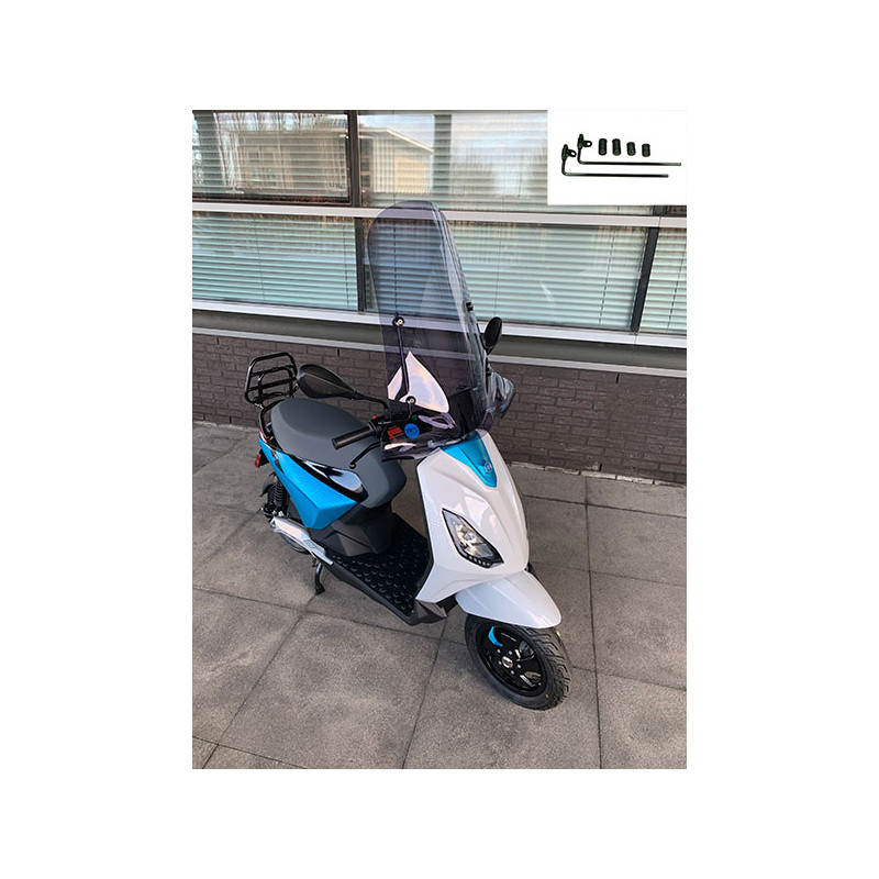 windshield Regia with mounting set high piaggio ONE (made in EU) smoke piaggio1 (one)