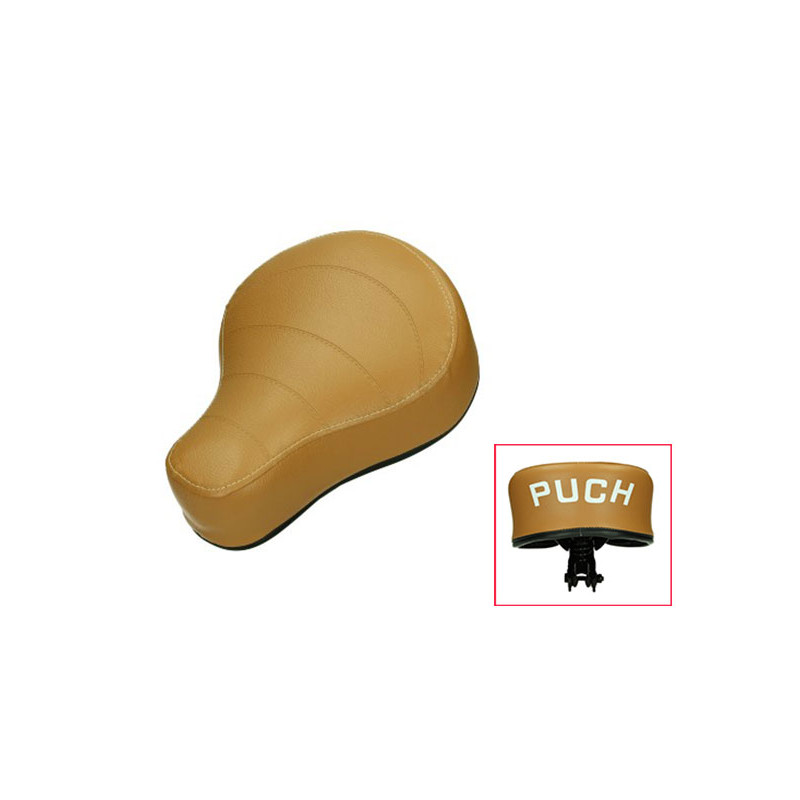 saddle (made in EU) with logo with logo brown camel puch maxi