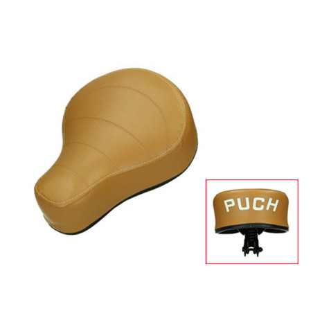 saddle (made in EU) with logo with logo brown camel puch maxi