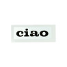 sticker vespa woord [Ciao] zilver/zwart
