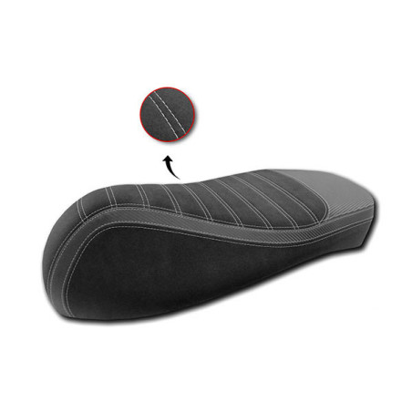 seat cover Regia alcantara stripe Sport (made in EU) vespa black/white gts 125cc, gts 250cc, gts 300 (euro4)