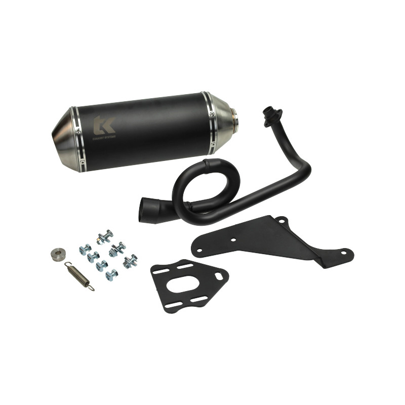 uitlaat Turbokit ovaal euro-2 Gmax zwart alu zip 4t 2v
