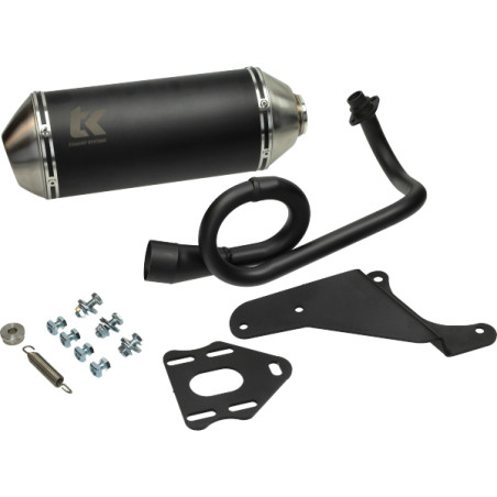 exhaust Turbokit oval euro-2 Euro-2 black alu zip 4t 2v