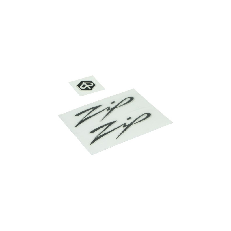 emblem set 3d black/clear 3-parts zip 2t , zip 4t, zip2000
