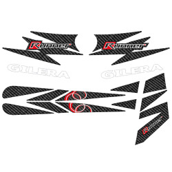 stickerset Piaggio origineel zig-zag carbon SP PRO gilera runner 50/125/180 621745