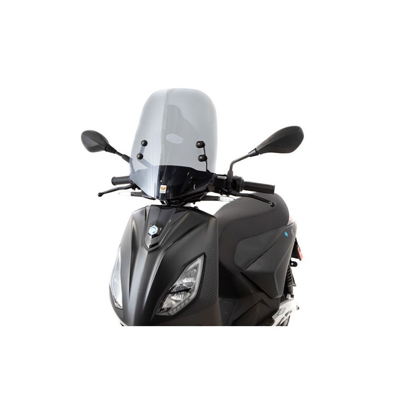 windscherm isotta met bevestigingsset laag smoke Piaggio1+ (one) op op