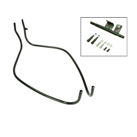 trim bracket set Regia front side (made in EU) gloss black lx, vespa, vespa S