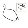 trim bracket set Regia front side (made in EU) gloss black lx, vespa, vespa S