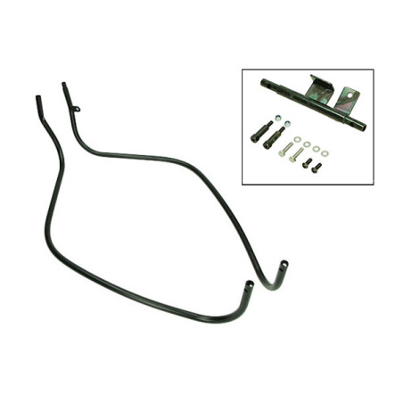 trim bracket set Regia front side (made in EU) matt black lx, vespa, vespa S