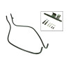 trim bracket set Regia front side (made in EU) matt black lx, vespa, vespa S