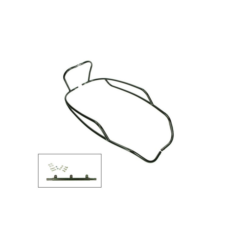trim bracket set Regia rear side (made in EU) gloss black lx, vespa, vespa S