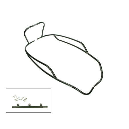 trim bracket set Regia rear side (made in EU) gloss black lx, vespa, vespa S