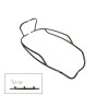 trim bracket set Regia rear side (made in EU) gloss black lx, vespa, vespa S