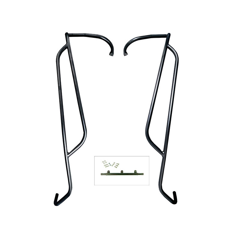 trim bracket set Regia rear side (made in EU) matt black lx, vespa, vespa S