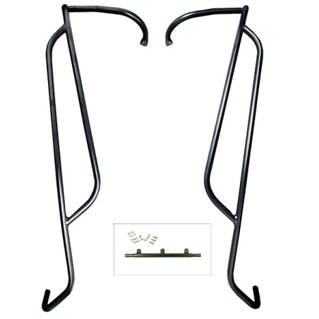 trim bracket set Regia rear side (made in EU) matt black lx, vespa, vespa S