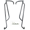 trim bracket set Regia rear side (made in EU) matt black lx, vespa, vespa S