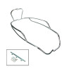 trim bracket set Regia with mounting set rear side (made in EU) chrome 2-parts lxv, lx, vespa 602896m