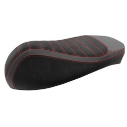 seat cover Regia alcantara stripe Sport (made in EU) vespa black/red gts 125cc, gts 250cc, gts 300 (euro4)