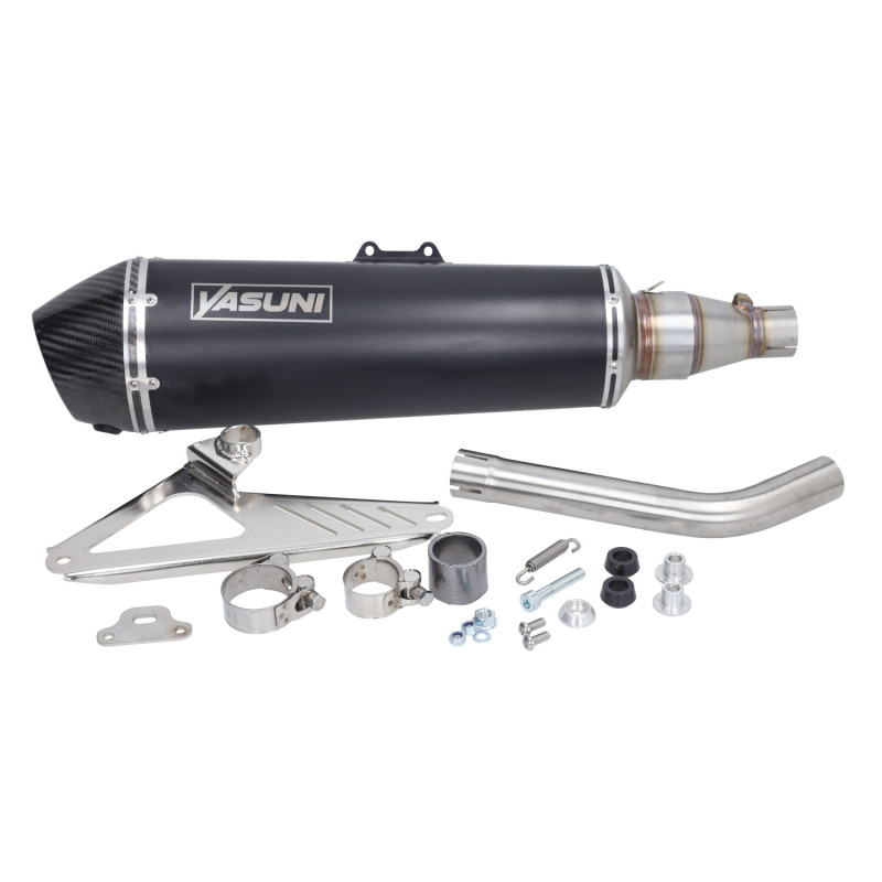 uitlaat yasuni E-keur Vespa zwart/carbon gts 300 (euro4), gts super 300cc tub454