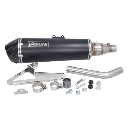 uitlaat yasuni E-keur Vespa zwart/carbon gts 300 (euro4), gts super 300cc tub454