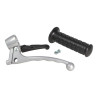 brake lever Lusito complete (made in EU) left grey high solid camino, puch maxi