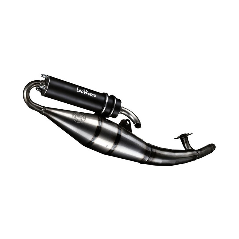 uitlaat Leovince hand made tt zwart sco piaggio 2t 4060b