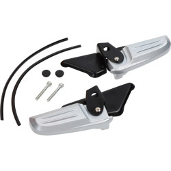 passenger footpeg set silver/shiny-black gloss black/silver Primavera, sprint